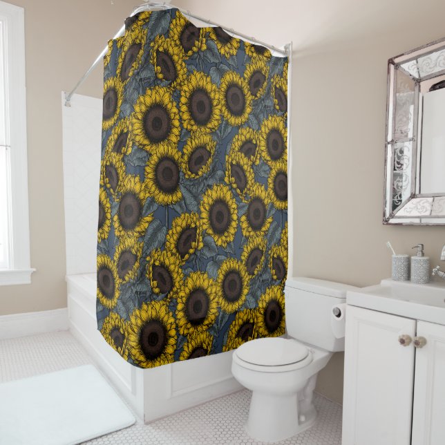 Rideaux De Douche Champ de tournesol 2 (En situation)
