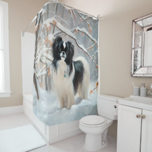 Rideaux De Douche Chanson Japonaise Laisser Neige Noël