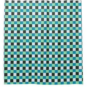 Rideaux De Douche Charbon Blanc Turquoise Vert bleu Aqua Turquoise P