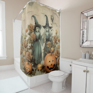 Rideaux De Douche Chariot Halloween vintage (6)