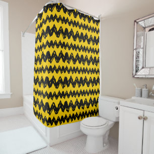 Rideaux De Douche Charlie Brown Zig Zag Motif
