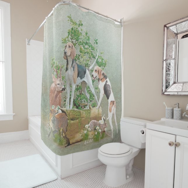Rideaux De Douche Chasse aux chiens (En situation)