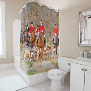 Rideaux De Douche Chasse avec meutes