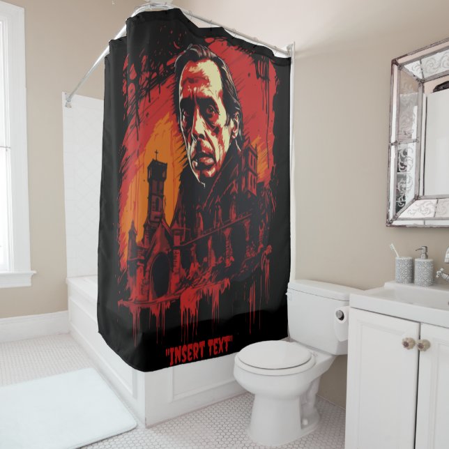 Rideaux De Douche Château de Bloodmoon (En situation)