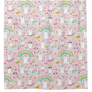 Rideaux De Douche Chats Unicorn