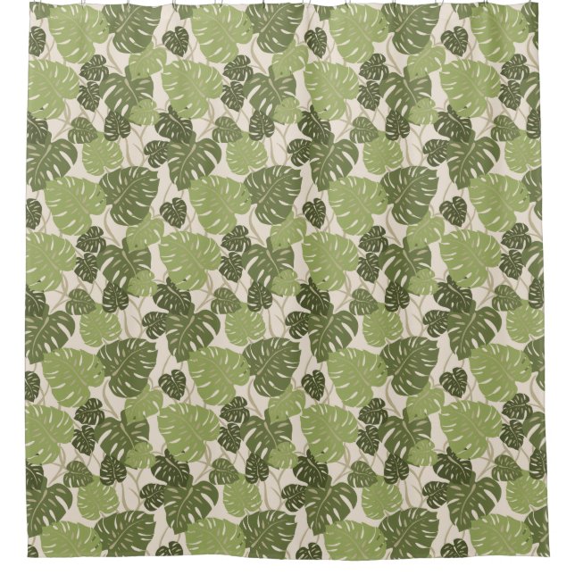 Rideaux De Douche Chemise Aloha Hanger Hawaiian Monstera Leaf (Devant)