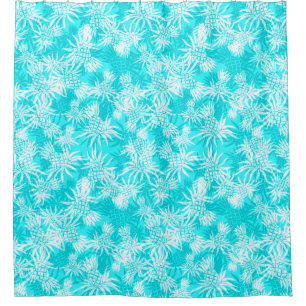 Rideaux De Douche Chemise Aloha Tropical Hawaiian Camo à ananas