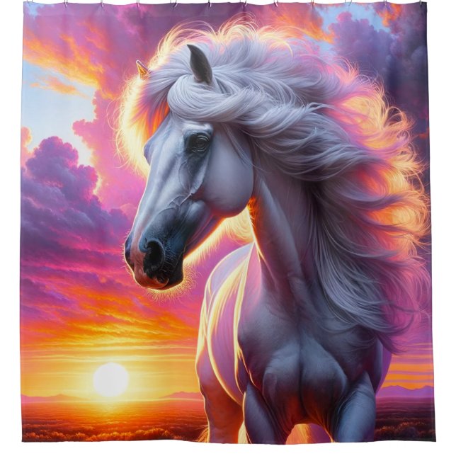 Rideaux De Douche Cheval Art (Devant)