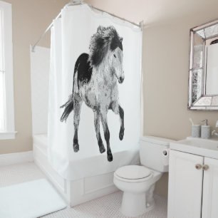 Rideaux De Douche Cheval islandais en mouvement