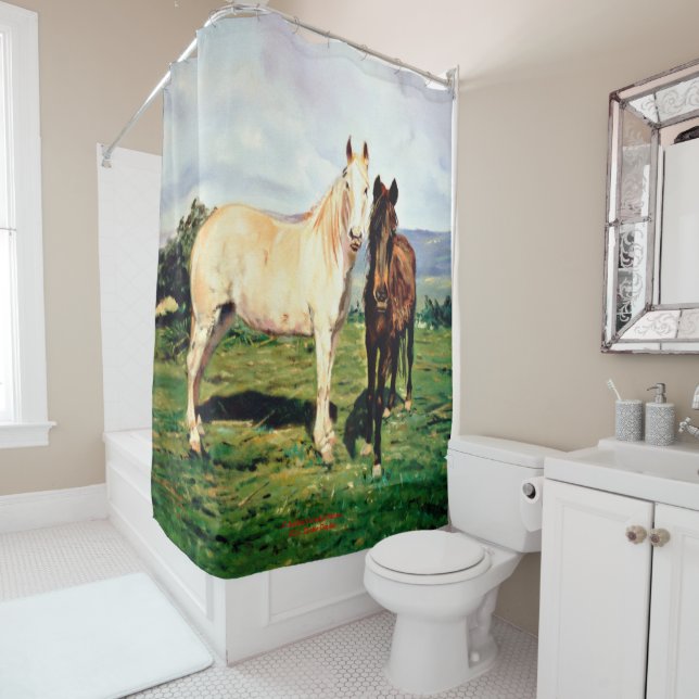 Rideaux De Douche Chevaux/Cabalos/Horses (En situation)