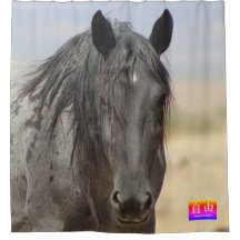 CHEVAUX SAUVAGES DE L'UTAH KANJI LIBERTÉ DOUCHE CU