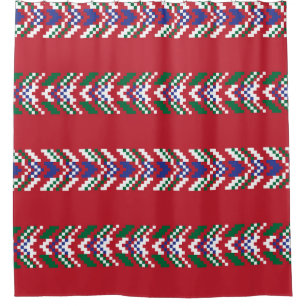Rideaux De Douche Chevron fair isle sans couture motif design, 
