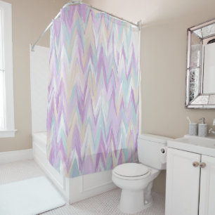 Rideaux De Douche Chevrons Abstraits