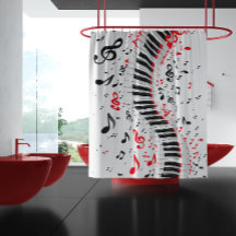 Chic Melodies en cascade Rouge Blanc et Noir