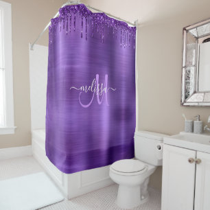 Rideaux De Douche Chic Purple Parties scintillant de séchage Pinceau