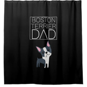 Rideaux De Douche Chien Boston Terrier Papa Mens J'Aime Cute Funny