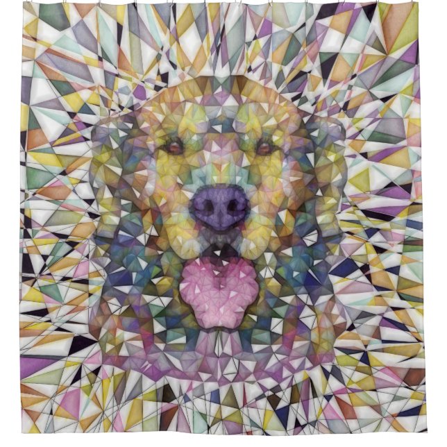 Rideaux De Douche chien d'arc-en-ciel (Devant)