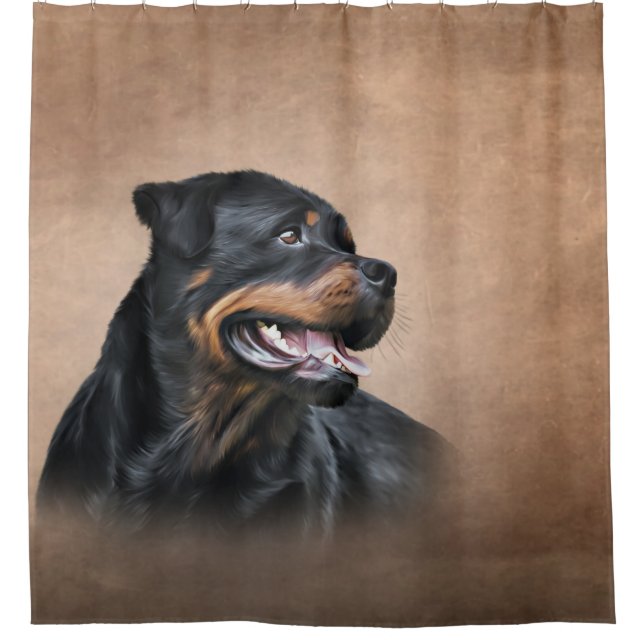 Rideaux De Douche Chien de Rottweeter (Devant)