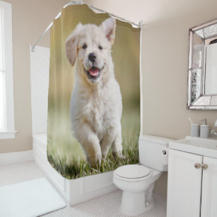 Rideaux De Douche Chien photo personnalisé avec chiot mignon