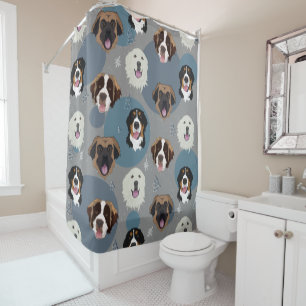 Rideaux De Douche Chiens de montagne de Noël