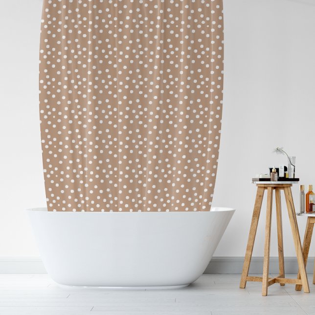 Rideaux De Douche Chiffres blancs neutres modernes (Créateur téléchargé)