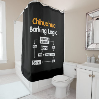 Rideaux De Douche Chihuahua Logique d'écorce drôle