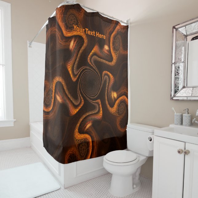 Rideaux De Douche Chocolat mexicain (En situation)