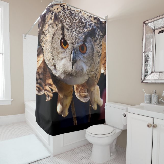 Rideaux De Douche Chouette (En situation)