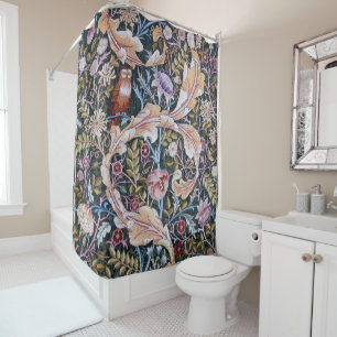 Rideaux De Douche Chouette et fleurs, William Morris
