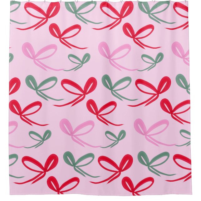 Rideaux De Douche Christmas Bows Reversible Color (Devant)