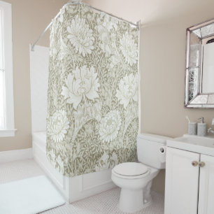 Rideaux De Douche Chrysanthemum Ivory, William Morris