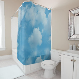 Rideaux De Douche Ciel bleu avec nuages