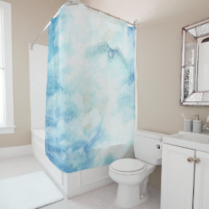 Rideaux De Douche Ciel bleu blanc nuages Artistique