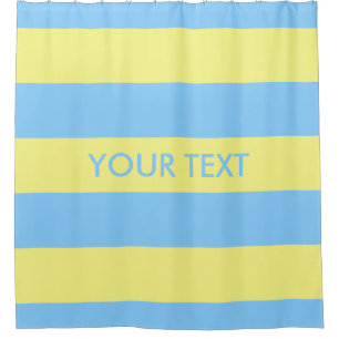 Rideaux De Douche Ciel jaune clair Bleu Gras H Grille #3 Monogramme