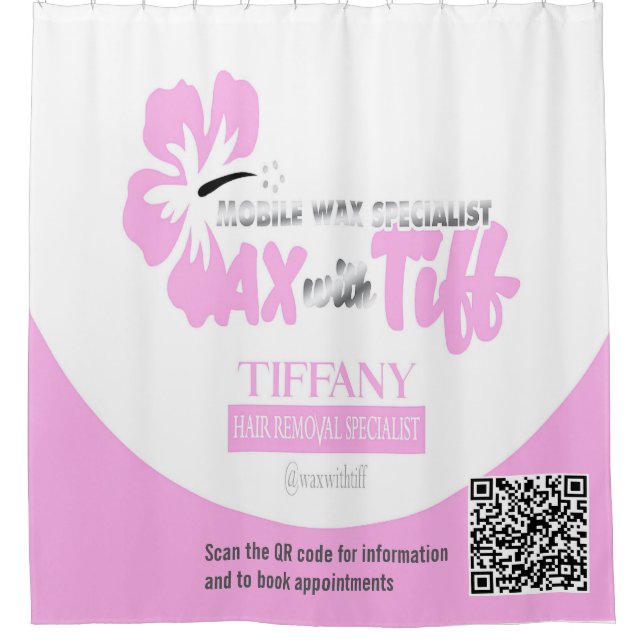 Rideaux De Douche Cire avec la vignette de fenêtre claire Tiff (Devant)