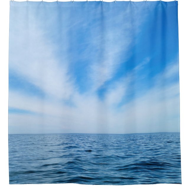 Rideaux De Douche Cirrus Nuages au-dessus du lac Michigan (Devant)