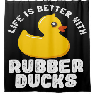 Rideaux De Douche Citation de canard en caoutchouc amusant | Amateur