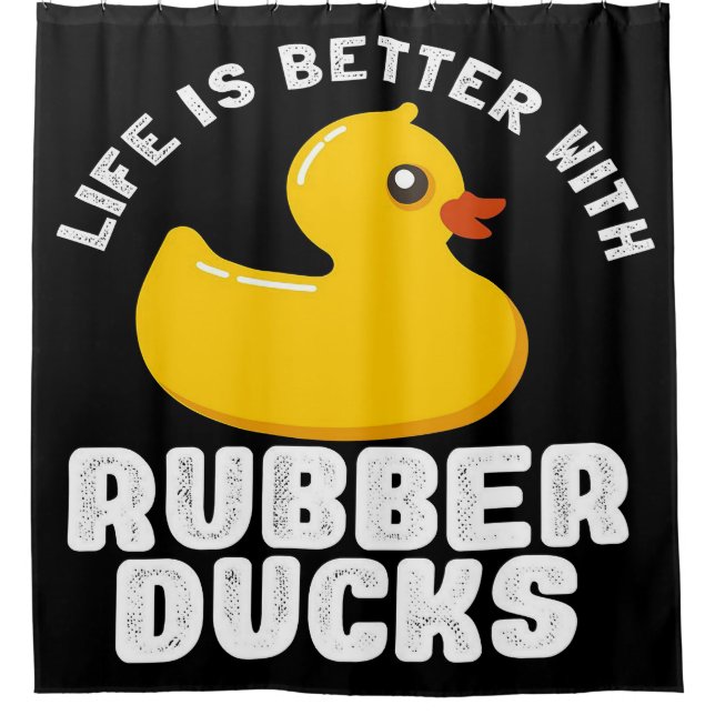 Rideaux De Douche Citation de canard en caoutchouc amusant | Amateur (Devant)