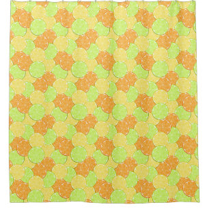 Rideaux De Douche Citron orange morceaux de citron vert agrumes oran