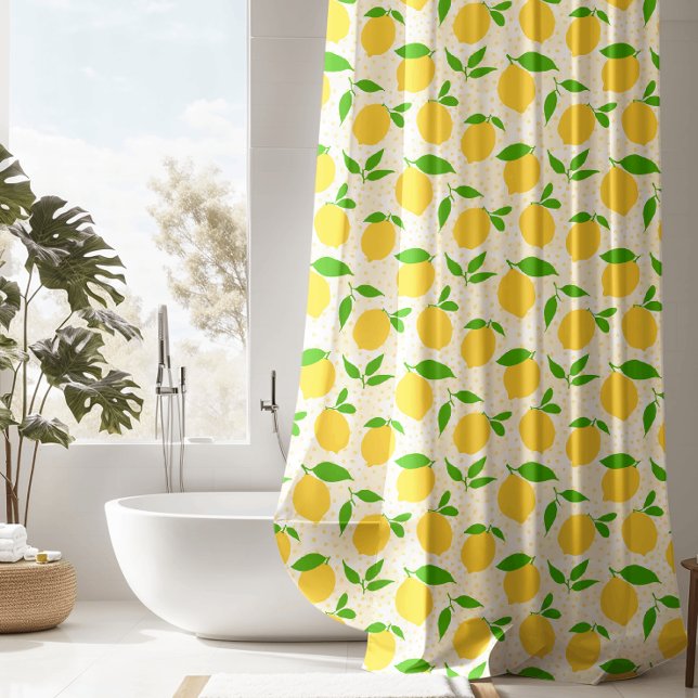 Rideaux De Douche Citrons frais modernes (Créateur téléchargé)