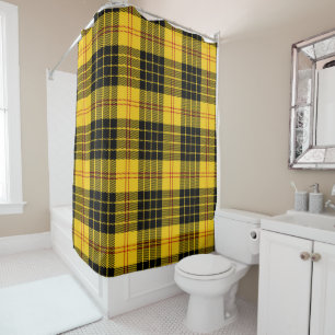 Rideaux De Douche Citrus Jaune Et Noir Plaid