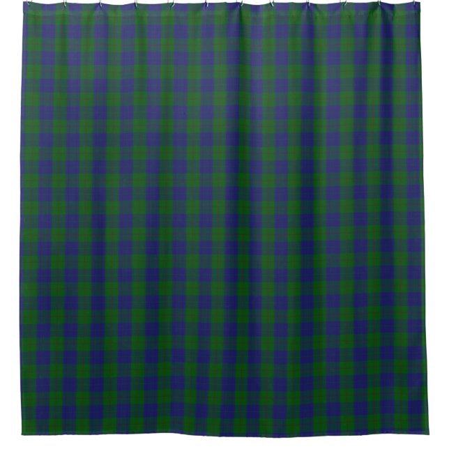 Rideaux De Douche Clan Barclay Chasse Green et Blue Tartan (Devant)