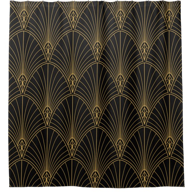 Rideaux De Douche Classique Art Déco Motif sans faille. Styli géomét (Devant)