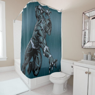 Rideaux De Douche Classique Avengers   Black Panther Claw Attack