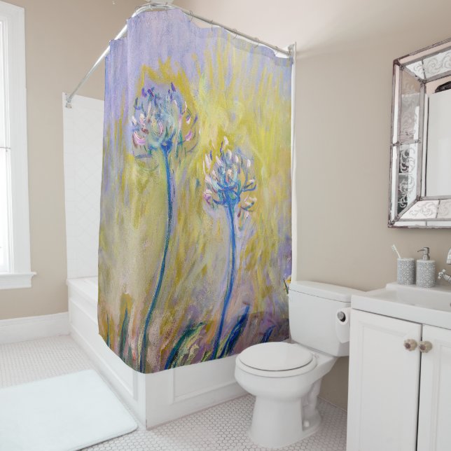 Rideaux De Douche Claude Monet - Agapanthus (En situation)