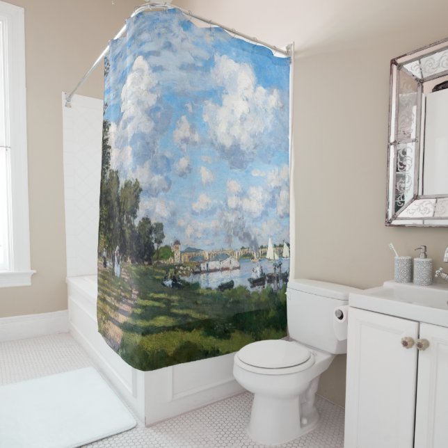 Rideaux De Douche Claude Monet - Le Bassin d'Argenteuil (En situation)