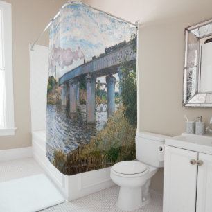 Rideaux De Douche Claude Monet - Le pont ferroviaire à Argenteuil