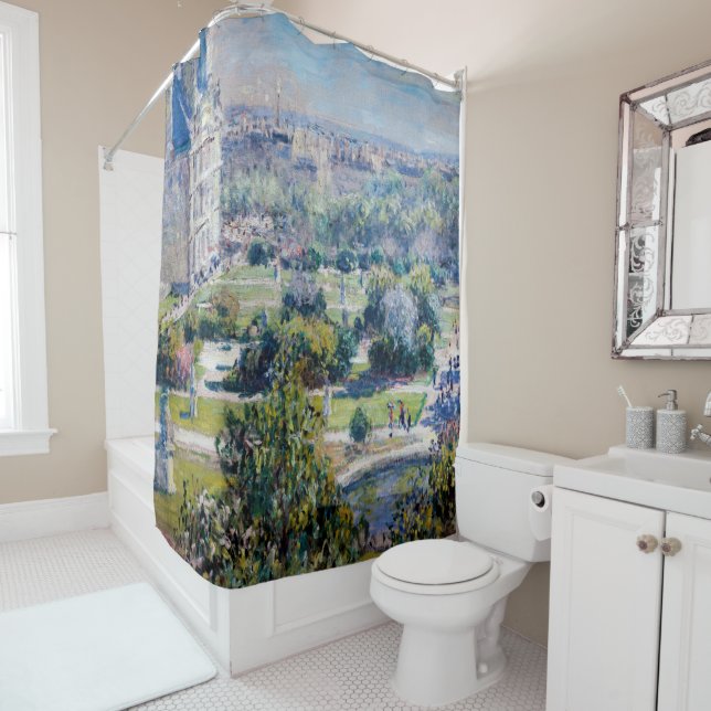 Rideaux De Douche Claude Monet - Les Jardins des Tuileries (En situation)