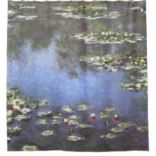 Rideaux De Douche Claude Monet, Nymphéas, 1906, Bleu