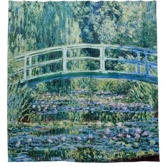 Rideaux De Douche Claude Monet - Pont D'Eau Et Pont Japonais (Devant)